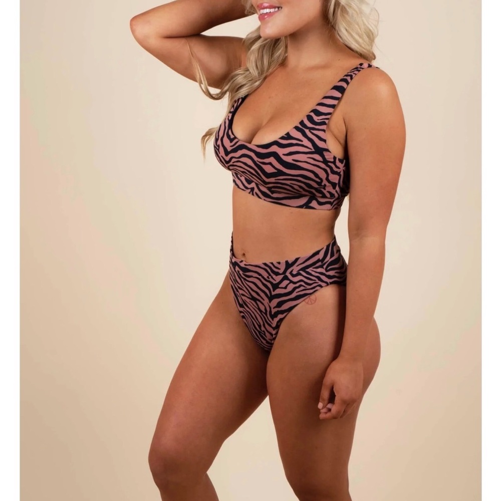 Zebra Print Bikini Set Size Medium